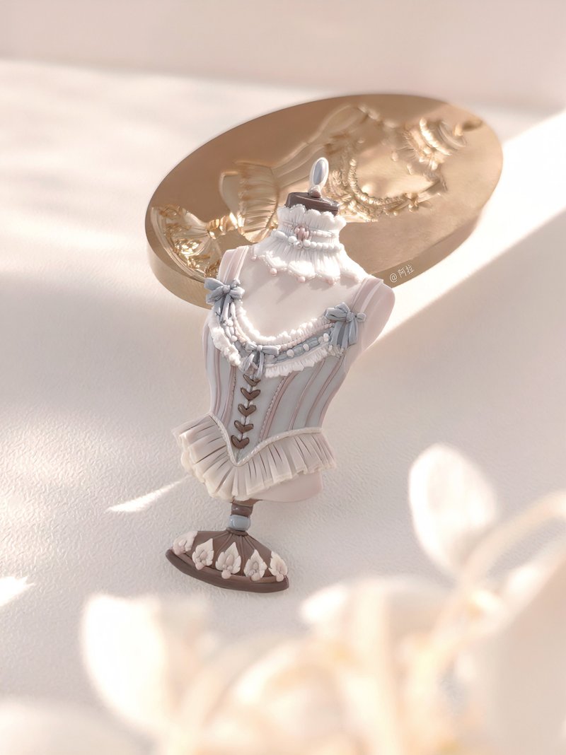 Facula 原创设计-复古胸衣-火漆印章封蜡立体浮雕 - 印章/印台 - 铜/黄铜 