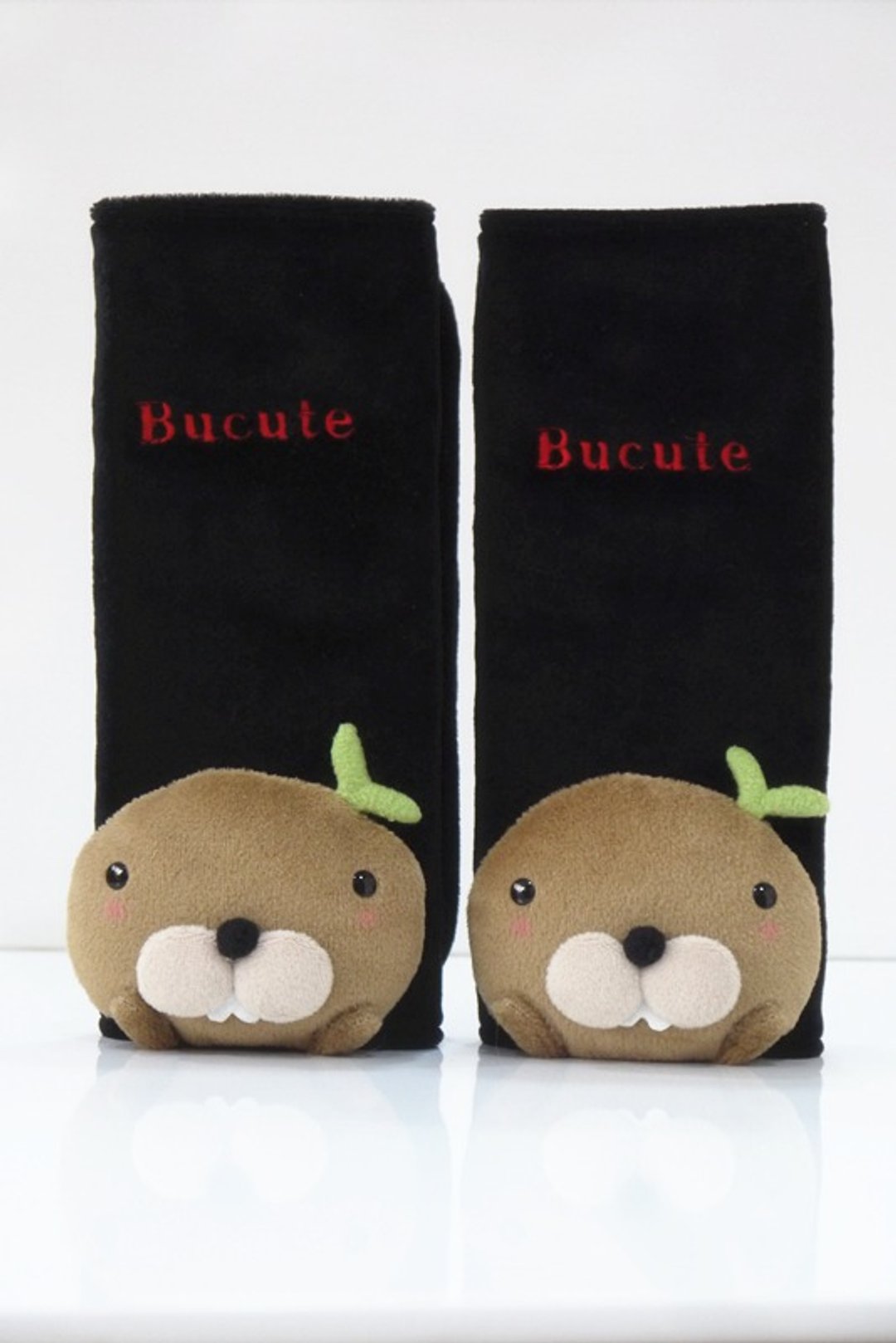 Bucute马林鼠~汽车安全带护套/手工/全球限量/礼物/汽车配件 - 随行杯提袋/水壶袋 - 聚酯纤维 黑色