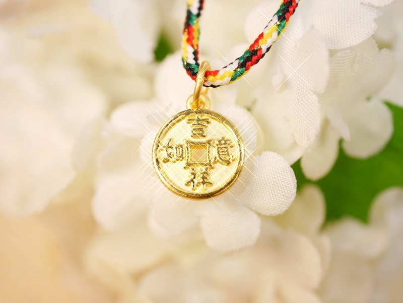 黄金坠子-吉祥如意福气一生金饰-黄金9999 - 满月礼盒 - 24k 金 金色
