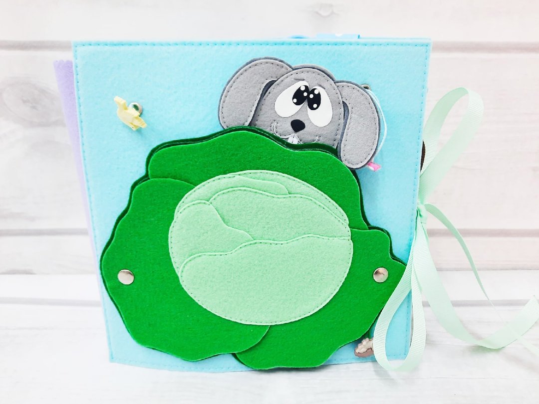 Hare's Journey Quiet Book, Educational Tablet for Kids Montessory toy - 玩具/玩偶 - 其他材质 蓝色