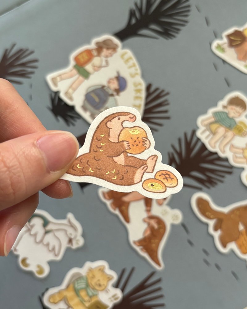 烫金和纸贴纸/共9款 - 贴纸 - 纸 