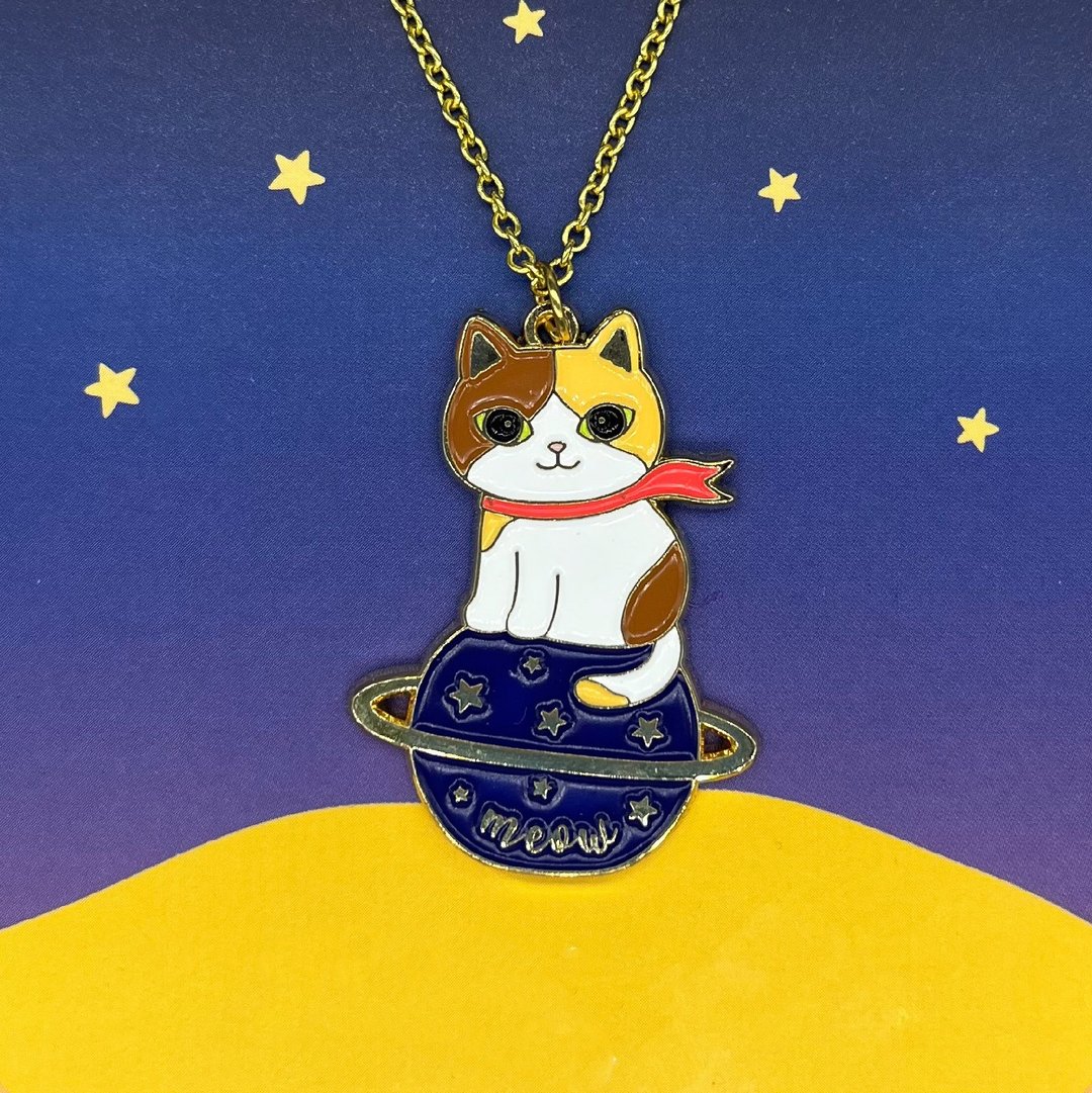 Meow星球小王子猫猫颈链 - 项链 - 珐琅 黄色