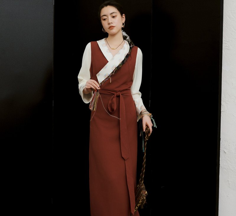 【羌塘星轨】 城市游牧风/藏族元素/博拉连衣裙 - 洋装/连衣裙 - 其他材质 多色