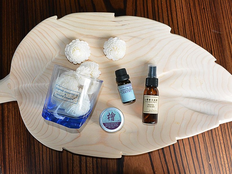 桧木精油扩香花组合+桧木润肤蜡烛(四折再赠保湿喷雾!!) - 身体护肤/按摩油 - 木头 咖啡色