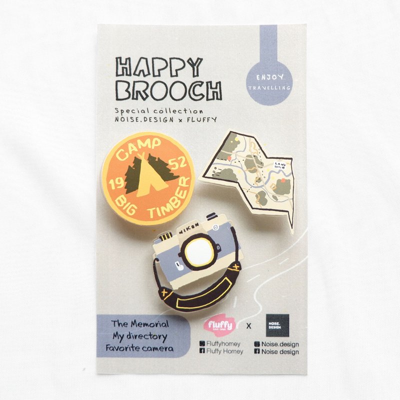 快乐胸针 - 旅游之乐 - 胸针 - 压克力 多色