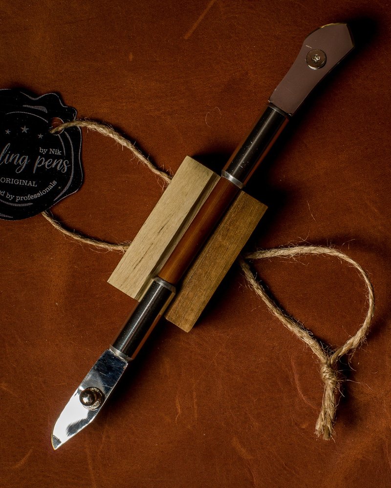 Hand made DOUBLE ruling pen for expressive  calligraphy - 蘸水笔 - 其他金属 银色