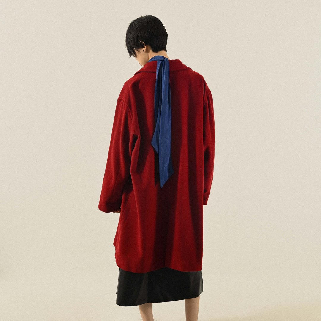 【NaSuBi Vintage】Paul Smith经典版型毛料古着大衣 - 女装休闲/机能外套 - 羊毛 红色