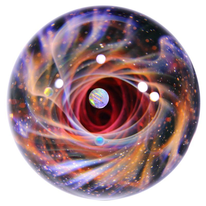 59mm 宇宙玻璃球摆设 no.M241 - 摆饰 - 玻璃 红色
