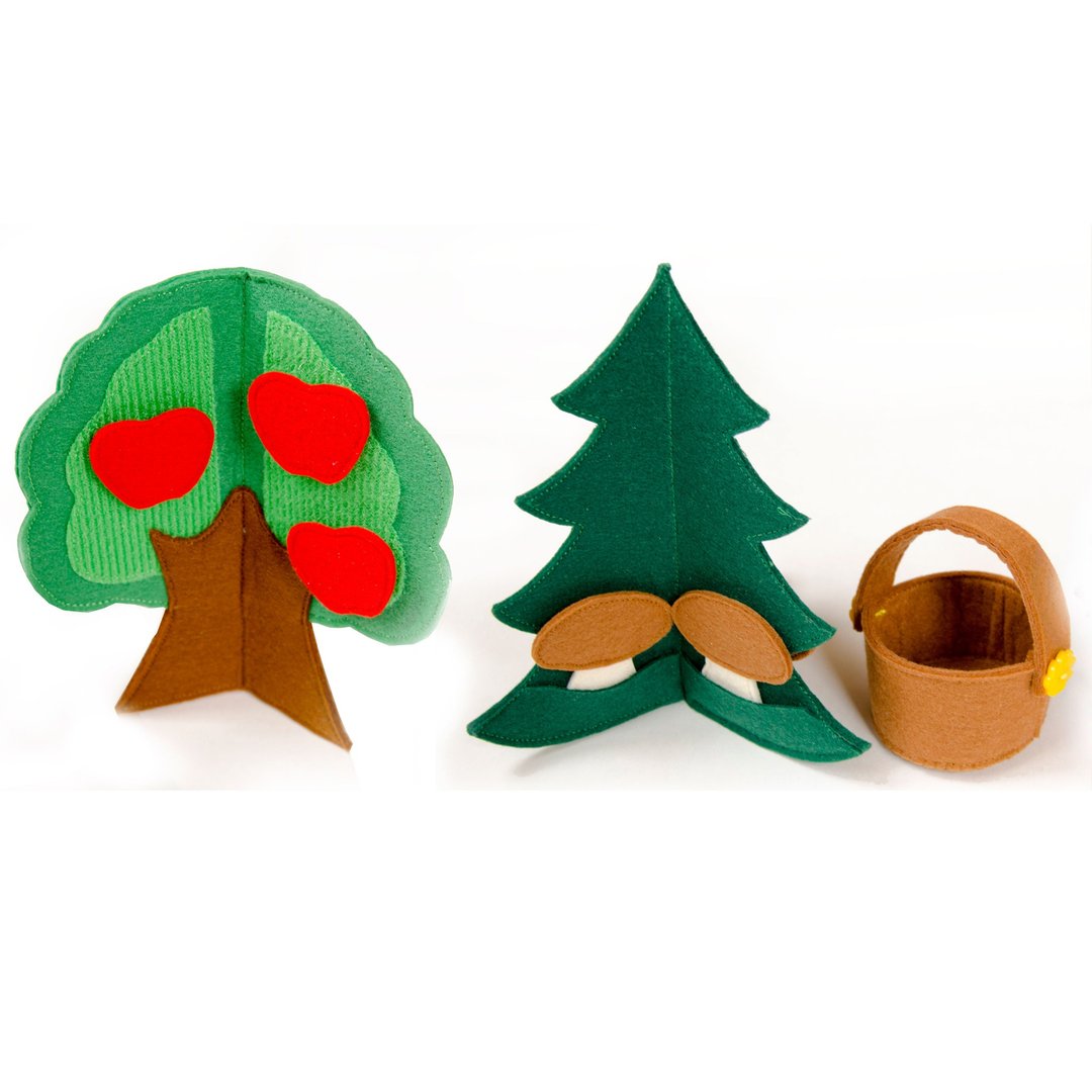 PDF Pattern and Tutorial to sew Trees and basket from felt - 手工艺教程/工具书 - 其他材质 