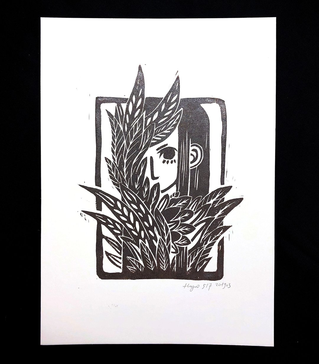 丛林女孩-版画原作 - 海报/装饰画/版画 - 纸 黑色