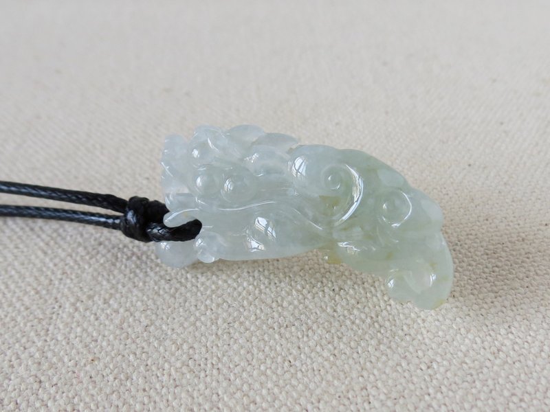 【有求必应】招财貔貅翡翠韩国蜡线项链**招财、避邪、防小人 - 长链 - 宝石 黑色