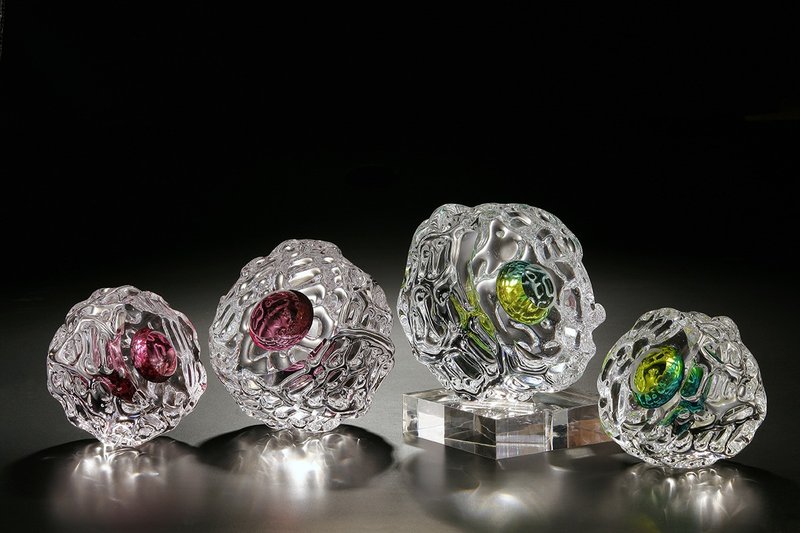 素心澄明Pure-紫红-大-琉璃 - 摆饰 - 琉璃 多色