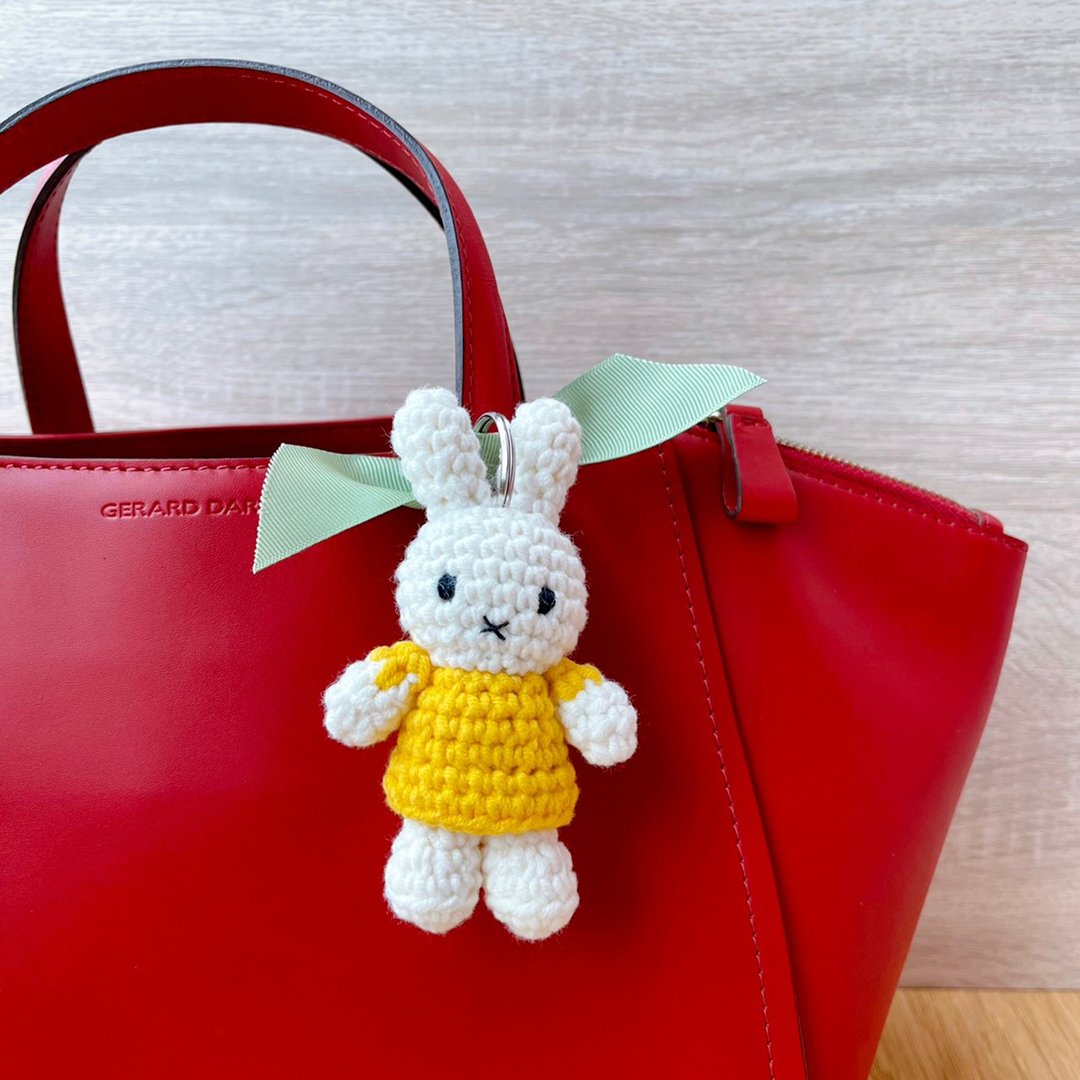 Just Dutch | Miffy 米飞兔 手工编织 黄色 钥匙圈 吊饰 挂饰 - 钥匙链/钥匙包 - 棉 黄色