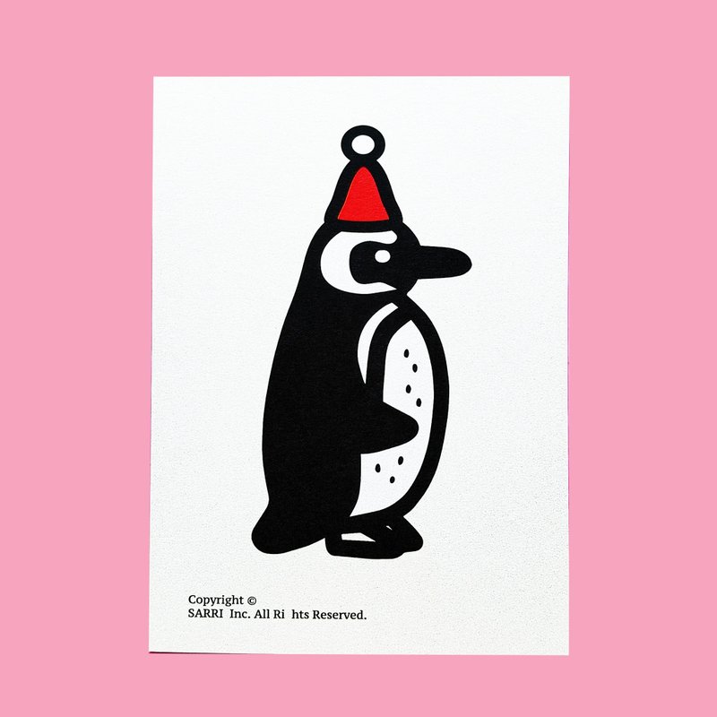 明信片 小海报 防水贴纸 贴纸 行李箱贴纸 super Xmas 圣诞卡片 - 卡片/明信片 - 纸 红色