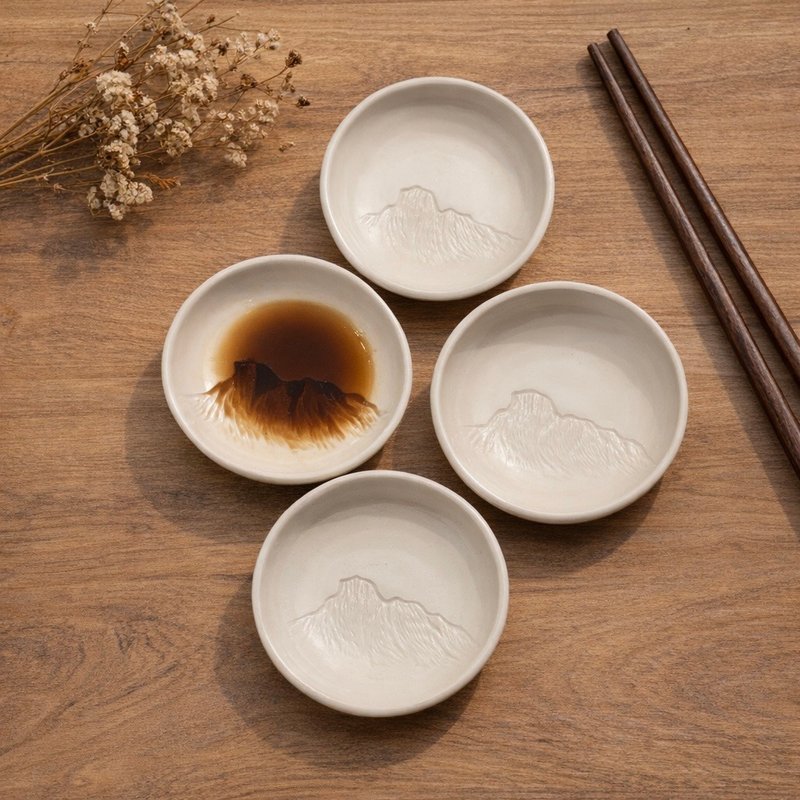 塞拉利昂酱油小碟 - 浅碟/小碟子 - 陶 白色