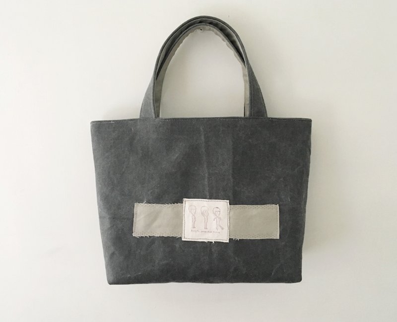 功夫来自紧身衣－水洗墨绿 手提袋 帆布 便当袋 - 手提包/手提袋 - 棉．麻 绿色