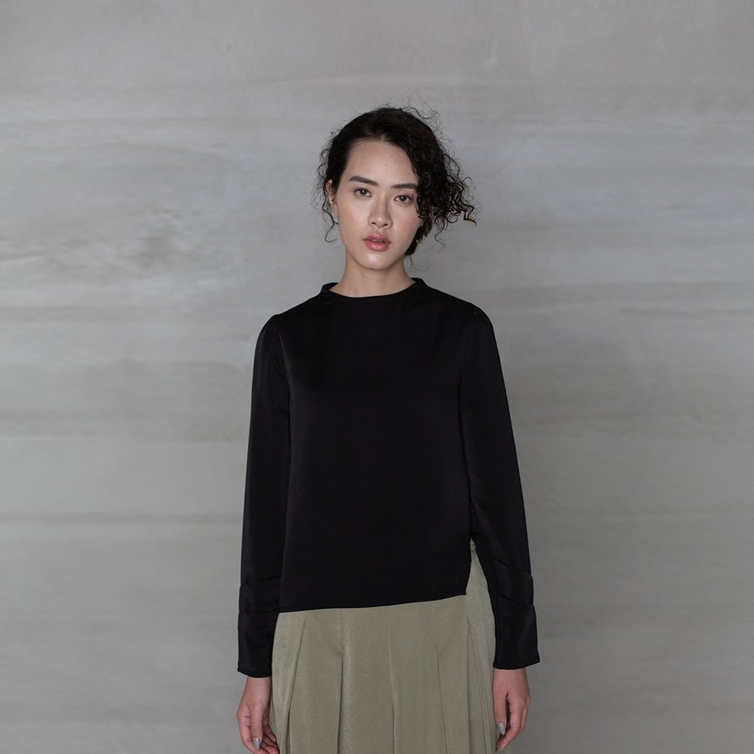 余韵漫漫袖口褶饰上衣 Tender Soul Pleated Sleeve Top T349 - 女装上衣 - 聚酯纤维 多色