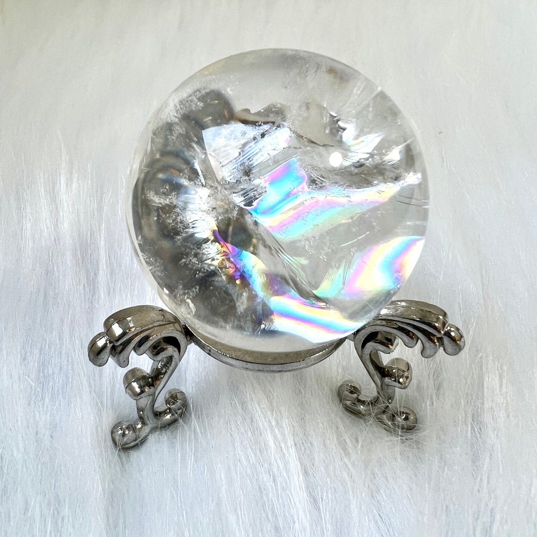 彩虹白水晶球 | 水晶 | 水晶球 | 水晶摆件 - 摆饰 - 水晶 透明