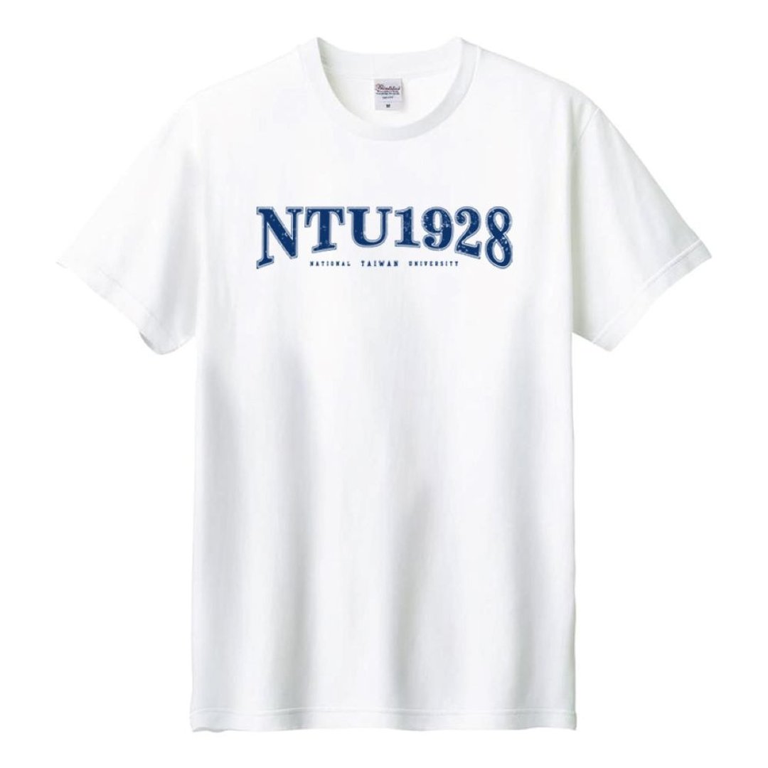 【台湾大学/台大】NTU1928美式经典款纯棉短T_白 - 其他 - 棉 蓝色