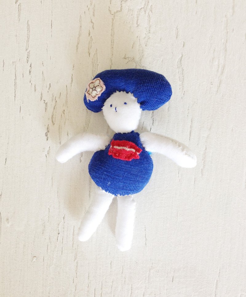 别针--蘑菇小人 - 胸针 - 棉．麻 