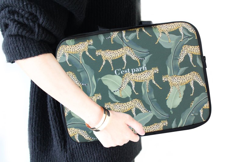 C'est parti猎豹电脑包/13寸/14寸/电脑包/万用包 - 电脑包 - 聚酯纤维 绿色