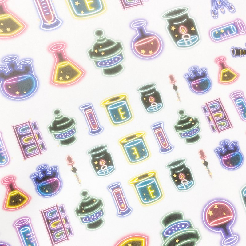 科学薄片贴纸 - 贴纸 - 纸 多色