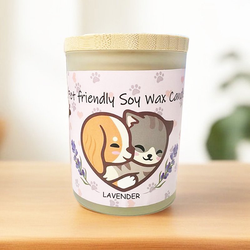 【猫狗友善】100%天然薰衣草 竉物友善蜡烛 200g - 蜡烛/烛台 - 蜡 紫色