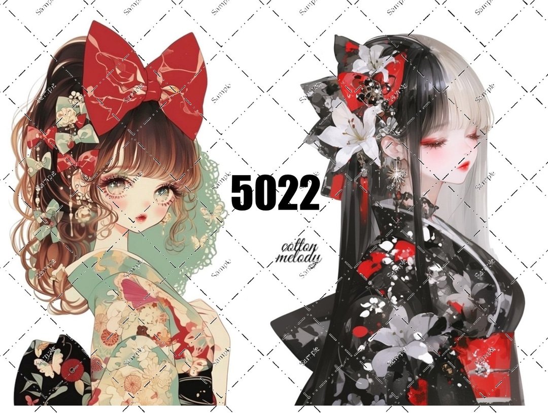 original sticker no.5022 人物贴纸 原创贴纸 原创人物贴纸 装饰贴纸 cotton melody - 贴纸 - 纸 