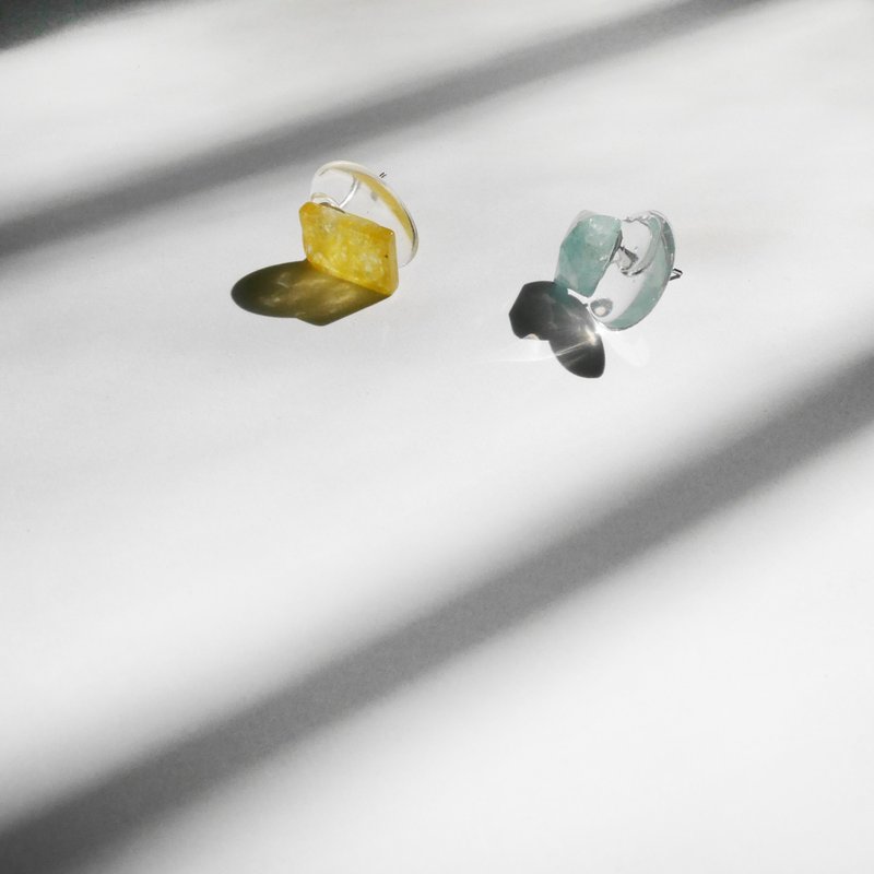 耳环 ピアス / イヤリング  | 果冻 - 耳环/耳夹 - 树脂 透明