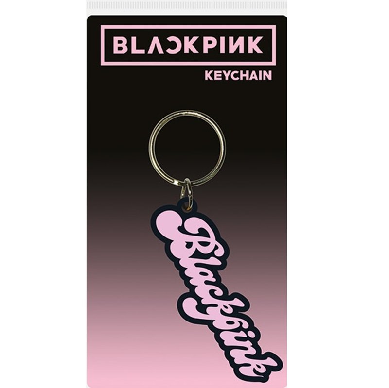 【Blackpink】可爱风字体钥匙圈 - 钥匙链/钥匙包 - 橡胶 粉红色