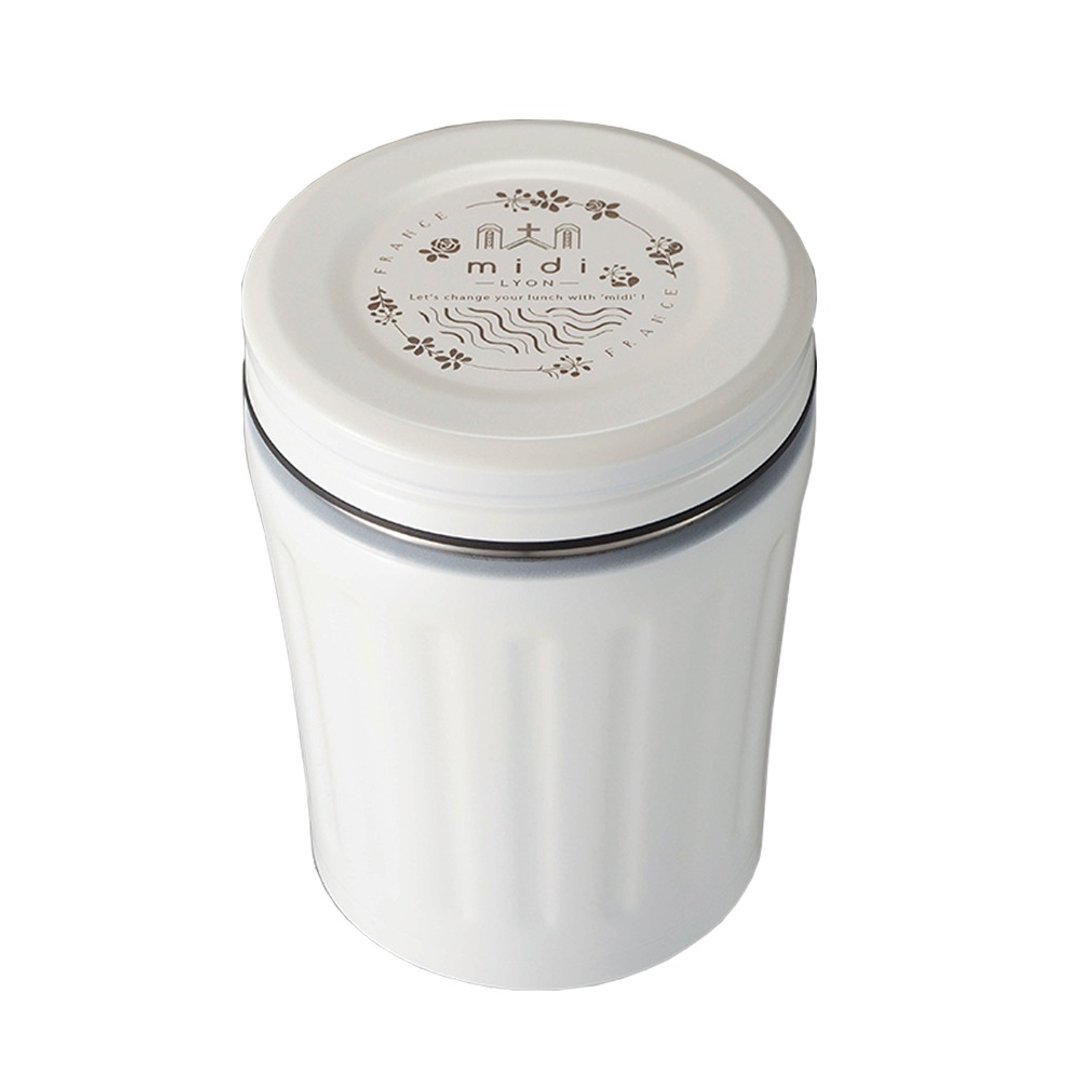 CB MiDi 城市系列双层保冷保温汤壶350ml-限定白 - 保温瓶/保温杯 - 不锈钢 白色