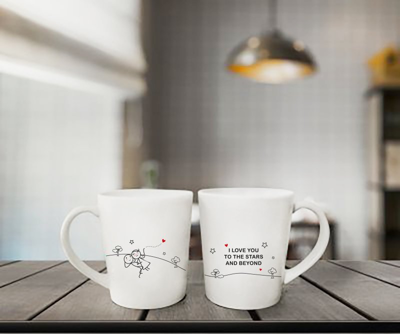 我们永远系在一起 咖啡杯/马克杯对杯组 | HUMAN TOUCH - 咖啡杯/马克杯 - 粘土 白色