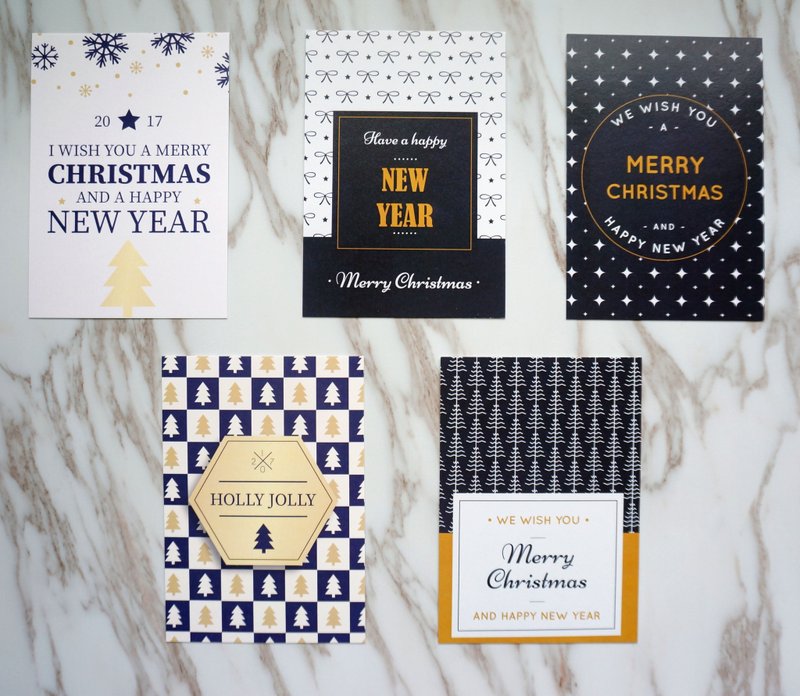 Beyond Papers圣诞卡(深蓝系列) - 卡片/明信片 - 纸 多色