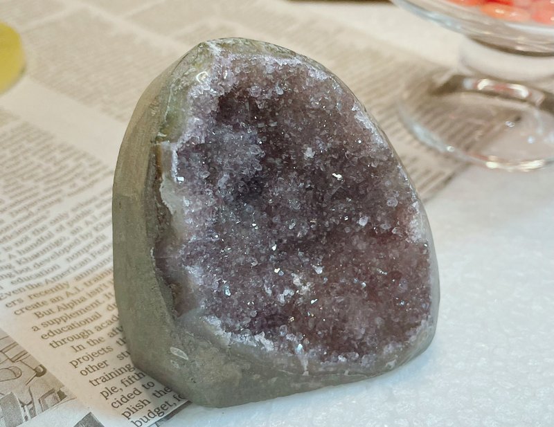 能量摆件 乌拉圭天然砂糖紫晶 消磁 净化 财富 贵人 紫晶镇 - 摆饰 - 水晶 紫色