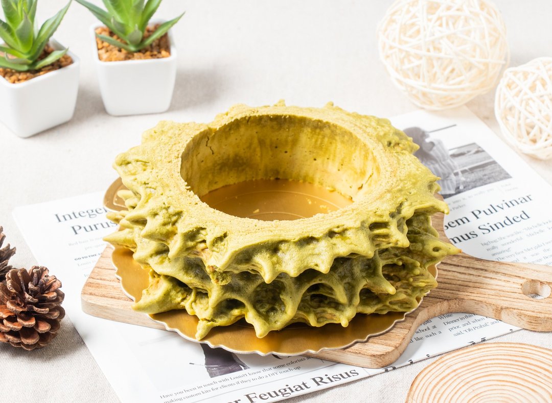 迷你树蛋糕 / Mini Tree Cake - 6 cm 高度 height 抹茶口味 - 蛋糕/甜点 - 其他材质 绿色
