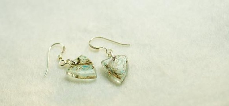 [Made to order] Rainy blue phoenix - 耳环/耳夹 - 其他金属 