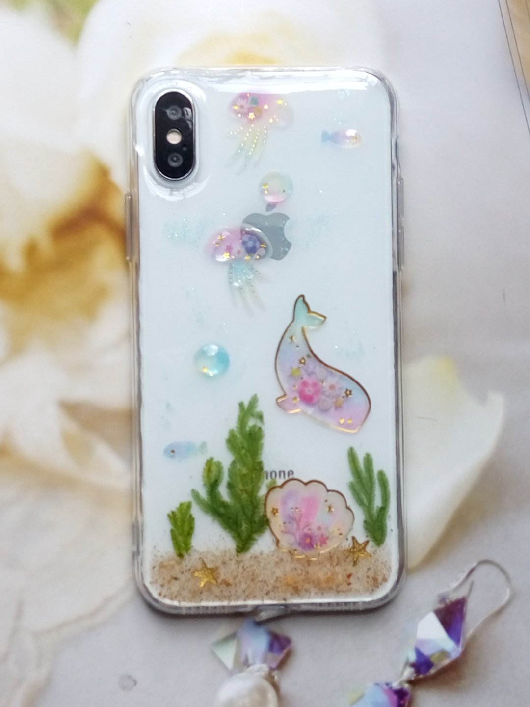 Annys workshop手作押花手机保护壳, 花漾海洋, 示范商品已售出 - 手机壳/手机套 - 塑料 