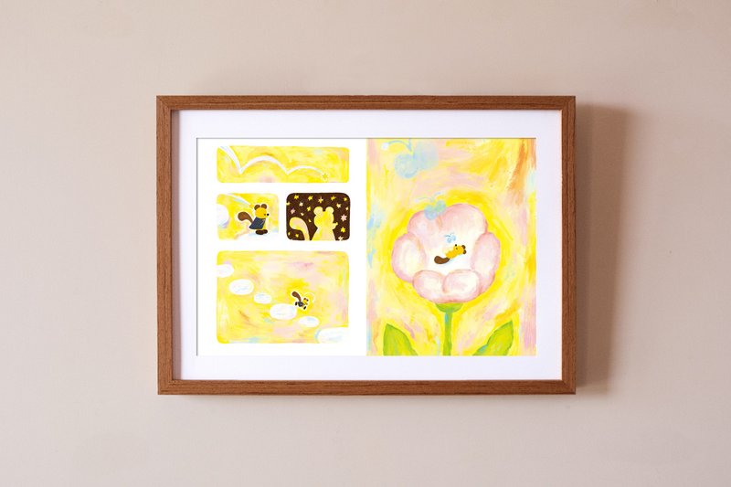 | 在风中摇曳 | 风来了复制画 ( 含框 ) - 海报/装饰画/版画 - 木头 黄色