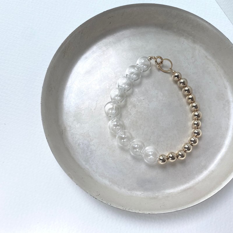 Pinkoi在线限定_玻璃_铜_手链 - 手链/手环 - 玻璃 金色