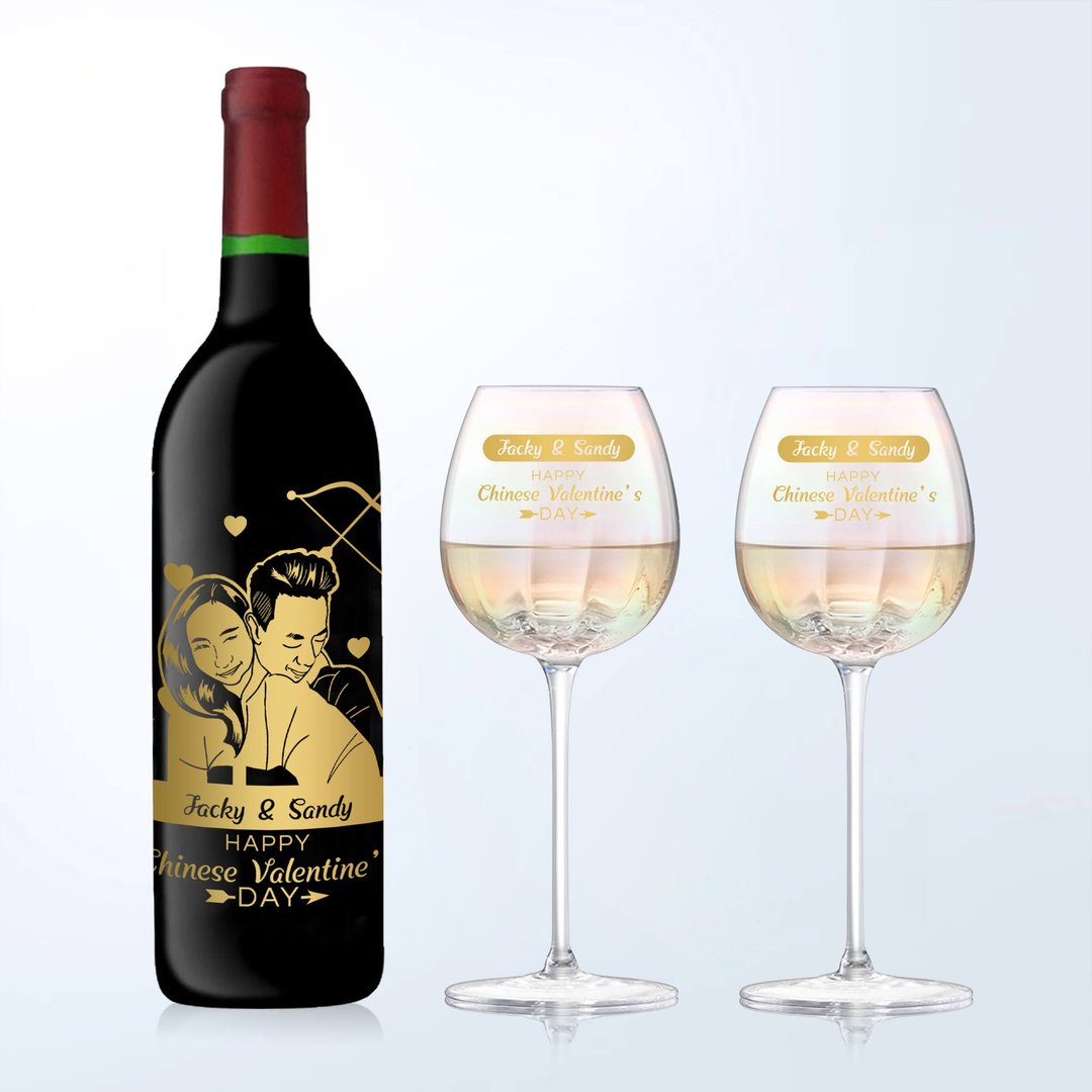 Chinese Valentine's Day Set| 2025节礼物 定制化红酒礼物 - 酒类 - 玻璃 