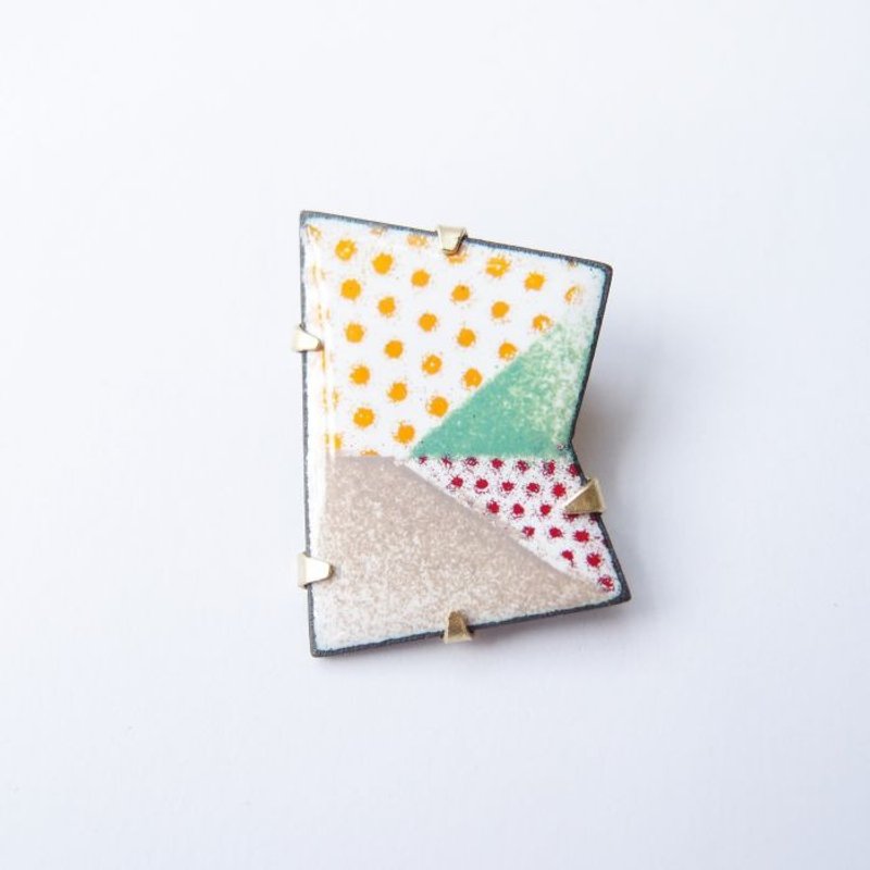 折学系列3 珐琅金属胸针 - 胸针 - 其他金属 