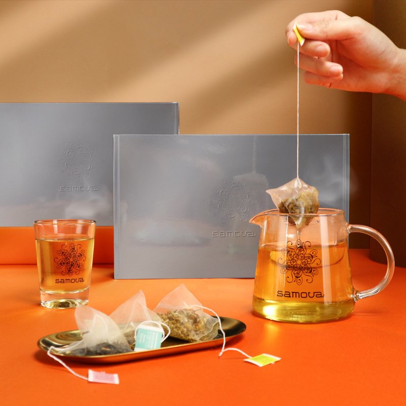 【 samova 】缤纷茶飨礼盒 | 花草花果茶 茶包礼盒 21包入 - 茶 - 新鲜食材 银色