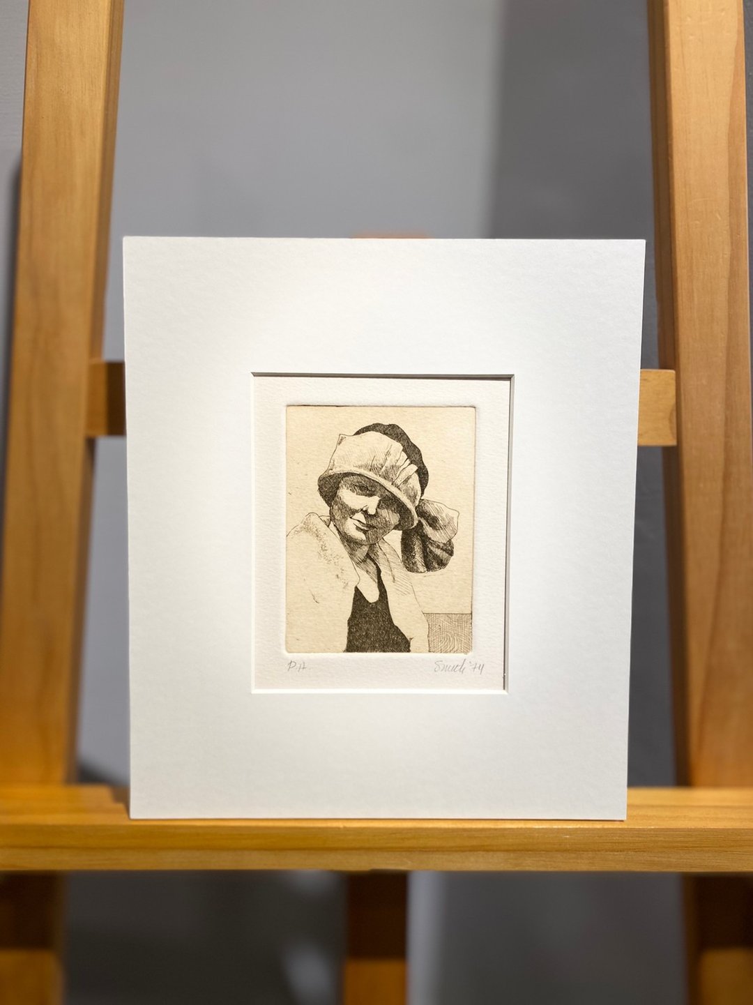 Pat Smith 蚀刻版画 - 戴帽的女士 (二) 1974 - 海报/装饰画/版画 - 纸 白色