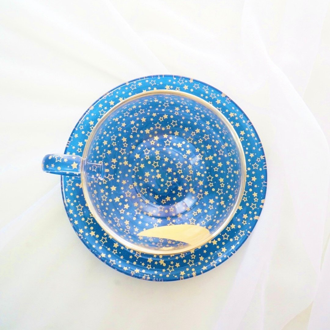 星空～茶杯碟～ - 茶具/茶杯 - 玻璃 蓝色