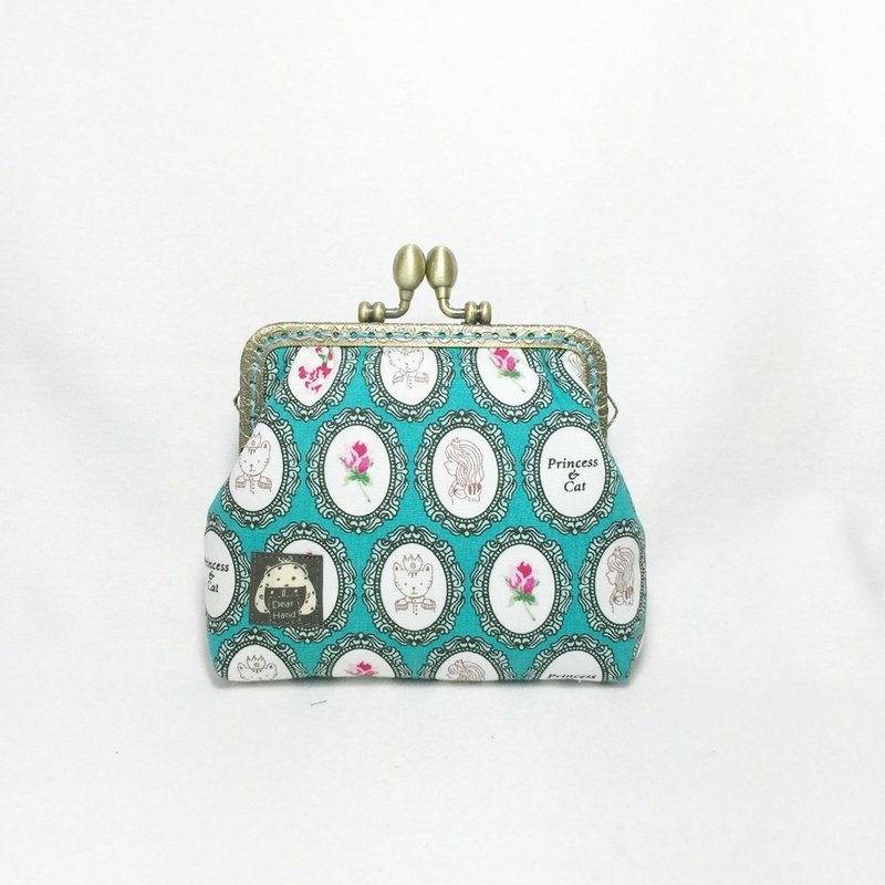 口金包+Pricess & Cat+ - 零钱包 - 棉．麻 绿色