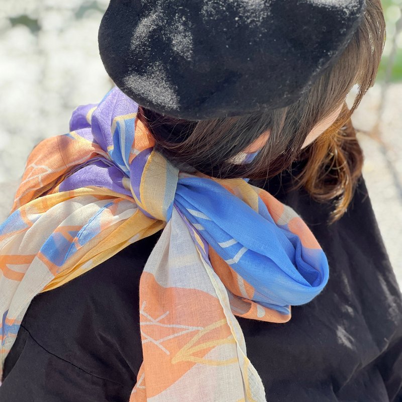 蕨印飘逸围巾3.0-崖姜蕨| 围巾 披肩 丝巾 礼物 女生礼物 情人节 - 围巾/披肩 - 其他人造纤维 多色