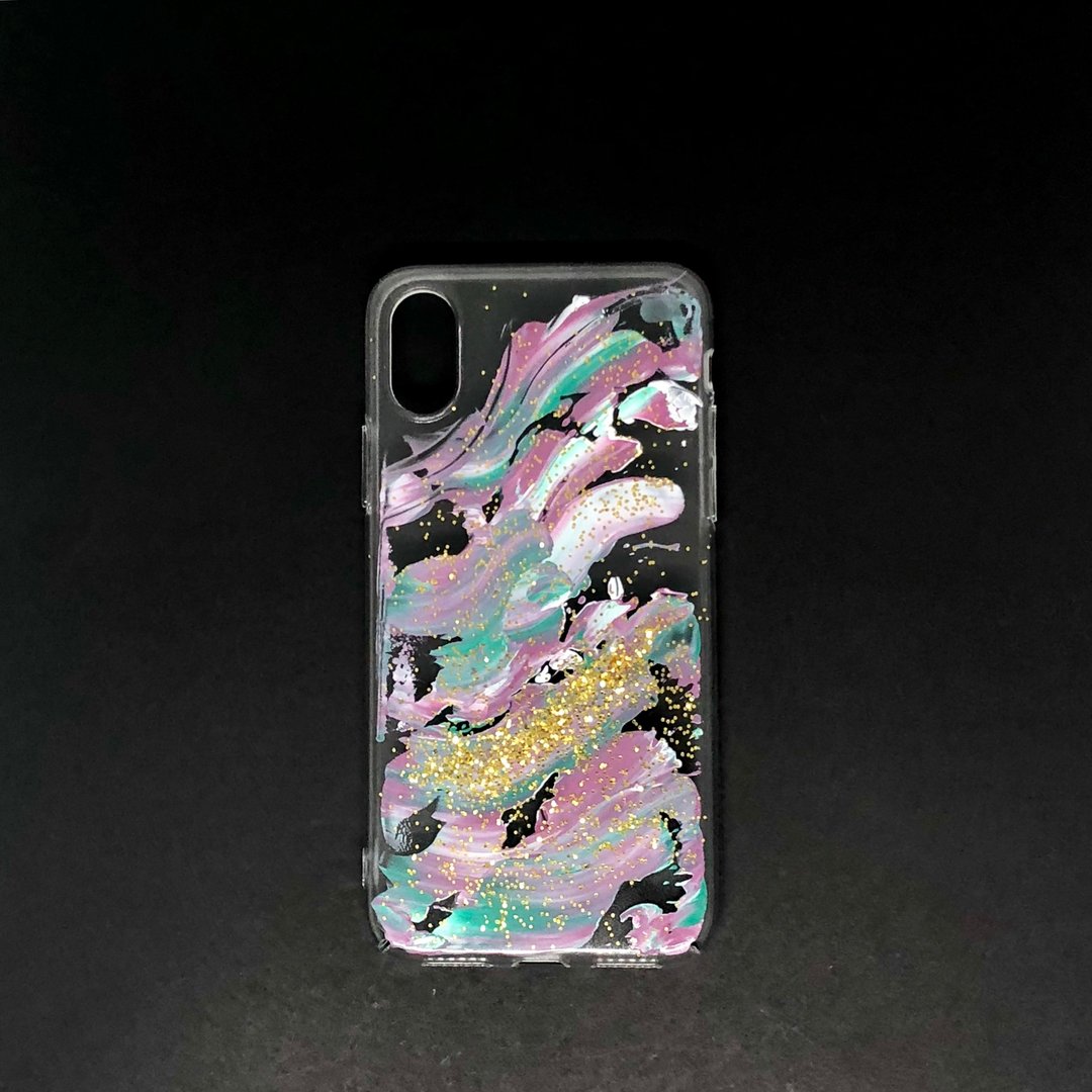 Acrylic 手绘抽象艺术手机壳 | iPhone X/XS |  FUN I - 其他 - 压克力 蓝色