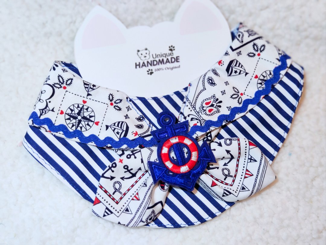 Sailor 海军 水手 造型颈饰 颈项 collar - 衣/帽 - 棉．麻 