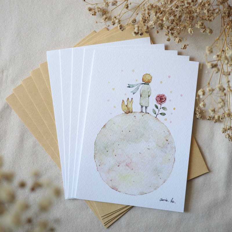 遇见小王子 / 手绘明信片万用卡 ( 五入组 ) - 卡片/明信片 - 纸 