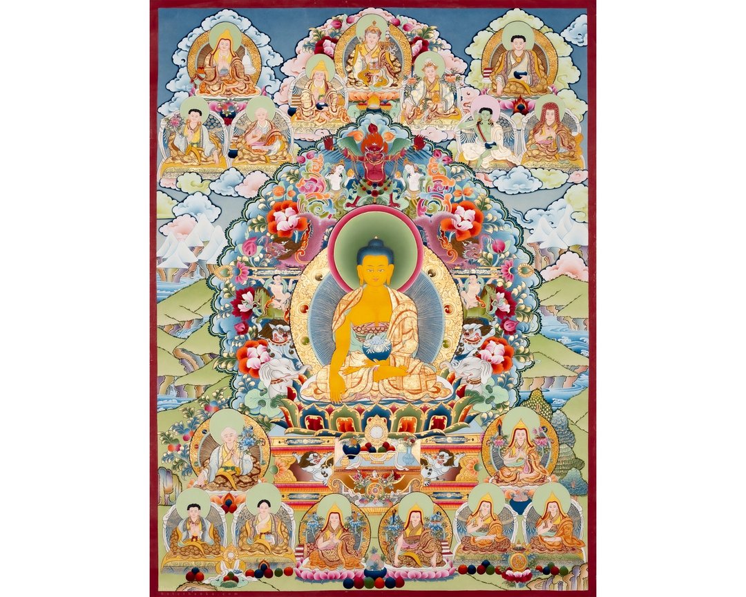 手绘传统佛教十六罗汉唐卡画 - 墙贴/壁贴 - 其他材质 多色